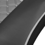 Комплект 1+1 тапицерия от еко кожа за MERCEDES ACTROS MP4 EURO 6 2015-2021 - сиво-черно