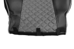Комплект 1+1 тапицерия от еко кожа за VOLVO FH EURO 6 2016-2020 - сиво-черно