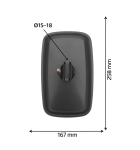 Комплект 2 броя универсално външно странично огледало за обратно виждане 26х17см за камион автобус строителни и селскостопански машини багери кемпери и др.