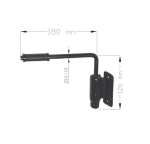 Универсална стойка за външно странично огледало за обратно виждане за камион мотокар строителни и селскостопански машини багери кемпери бусове и др.