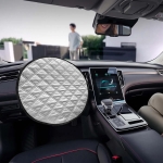 Универсален калъф за автомобилен волан - сенник за волан 43cm с текстилна подплата за защита на волана от слънцето и високи температури