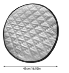 Универсален калъф за автомобилен волан - сенник за волан 43cm с текстилна подплата за защита на волана от слънцето и високи температури