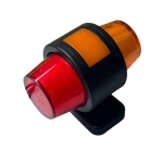 Комплект от 2 броя ЛЕД LED Странични Габарити Габаритни Светлини Тип Рогче с Неон Ефект за Камион Ремарке Тир Бус Ван Каравана и др. 12-24V червено-оранжево-оранжево