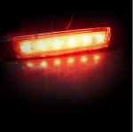 ЛЕД LED Червен Диоден Маркер Заден Габарит с 6 светодиода за камион ремарке бус ван каравана платформа 12V-24V