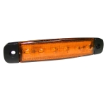 ЛЕД LED Оранжев Диоден Маркер Страничен Габарит с 6 светодиода за камион ремарке бус ван каравана платформа 12V-24V
