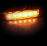 ЛЕД LED Оранжев Диоден Маркер Страничен Габарит с 6 светодиода за камион ремарке бус ван каравана платформа 12V-24V