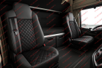 Комплект 1+1 тапицерия от еко кожа за MAN TGX 2015-2020 - черно