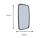 Комплект от 2 бр. универсални огледала за обратно виждане с основа 375 mm x 190 mm за камион автобус строителни и селскостопански машини багери кемпери и др.