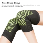 Комплект от 2 бр. самозагряващи се наколенки с турмалин - еластични, универсален размер, унисекс, цвят черен