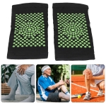 Комплект от 2 бр. самозагряващи се наколенки с турмалин - еластични, универсален размер, унисекс, цвят черен