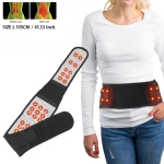 Лумбален колан с турмалин и магнити, регулируем, унисекс - размер L, 105 cm, черен цвят