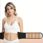 Лумбален колан с турмалин и магнити, регулируем, унисекс - размер L, 105 cm, черен цвят