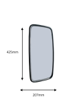 Универсално огледало за обратно виждане с основа 425 mm x 207 mm за камион автобус строителни и селскостопански машини багери кемпери и др.