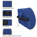 Комплект лумбална възглавница и ортопедична възглавница за сядане, 2 в 1, мемори пяна, подходящи за офис стол или автомобил