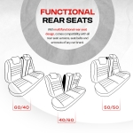 Комплект Луксозна Тапицерия OTOM текстил с еко кожа GTI SPORTS Design – Черна с червен шев, за Предни и Задни Седалки