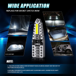 Комплект 2 бр. LED крушки T10, W5W, CANBUS, 6000K бяла светлина, 200 лумена,  12V – блистер