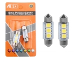 Комплект 2 бр. LED крушки C5W 31 mm, 3x SMD 5050, 6000–6500K бяла светлина – блистер