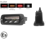 Мултифункционален LED стоп Flexzon – габарит / мигач / заден ход / аварийна светлина с 4 функции, IP65/67K, за вграждане, 12–24V