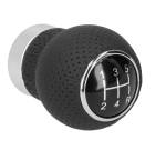 Универсална топка за скоростен лост – 5 скорости – алуминий и PU кожа – адаптери 8/10/11/12 мм