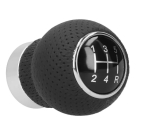 Универсална топка за скоростен лост – 5 скорости – алуминий и PU кожа – адаптери 8/10/11/12 мм