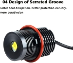 Комплект LED Angel Eyes крушки за BMW – CANBUS, жълта / оранжева светлина, Plug & Play