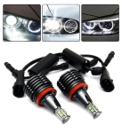 Комплект H8 40W LED Angel Eyes крушки за BMW – CANBUS, бяла светлина