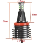 Комплект H8 40W LED Angel Eyes крушки за BMW – CANBUS, жълта / оранжева светлина