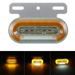 Лед LED Диоден Маркер Габарит Индикатор 12V 24V Бягаща Оранжева светлина - Бял За Камион Бус Ван Ремарке Каравана Платформа