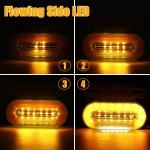 Лед LED Диоден Маркер Габарит Индикатор 12V 24V Бягаща Оранжева светлина - Бял За Камион Бус Ван Ремарке Каравана Платформа