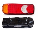 Комплект LED Стопове със 7-пинов конектор, стоп, габарит, мигач, задна светлина - ляв + десен 24V