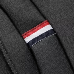 Комплект Луксозна универсална кожена тапицерия, Черна за Предни и Задни седалки