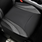 Луксозен комплект универсална автомобилна тапицерия от 9 части – черна с карбон ефект, еко кожа и дишащ текстил