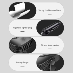 Автомобилна печка с вентилатор 4 сезона 12V 150W – режим отопление / вентилатор, размразяване и обезпотяване, въртяща стойка