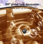 Автомобилна печка с вентилатор 4 сезона 12V 150W – режим отопление / вентилатор, размразяване и обезпотяване, въртяща стойка