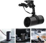 Автомобилна печка с вентилатор тип чаша 4 сезона 12V 150W – режим отопление / вентилатор, размразяване и обезпотяване, вакуум захват