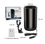 Автомобилна печка с вентилатор тип чаша 4 сезона 12V 150W – режим отопление / вентилатор, размразяване и обезпотяване, вакуум захват