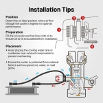 Универсален 10-редов алуминиев маслен радиатор / охладител за масло AN10 37° – черен