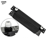 Универсален 13-редов алуминиев маслен радиатор / охладител за масло AN10 37° – черен