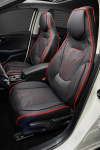 Комплект луксозна универсална тапицерия еко кожа, Черно-Червено за предни и задни седалки