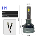 Комплект LED крушки H1 – 12V-24V  60W  6500LM  6000K CANBUS без грешки
