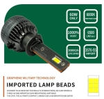 Комплект LED крушки H1 – 12V-24V  60W  6500LM  6000K CANBUS без грешки