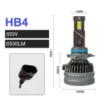 Комплект LED крушки HB4 – 12V-24V 60W 6500LM 6000K CANBUS без грешки