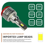 Комплект LED крушки H15 – 12V-24V 60W 6500LM 6000K CANBUS без грешки