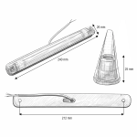 Червен LED габарит/контурна светлина – 6 Диода  24V  240 mm