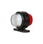 LED Габаритна Светлина тип рогче с NEON ефект - Червен / Бял  18 диода  12V-24V