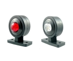 Комплект Мини LED Габаритни Светлини тип рогче - Червен / Бял  12V-24V