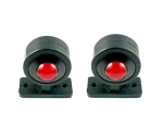 Комплект Мини LED Габаритни Светлини тип рогче - Червен / Бял  12V-24V