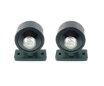 Комплект Мини LED Габаритни Светлини тип рогче - Червен / Бял  12V-24V
