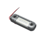 Бяла LED Габаритна светлина / маркер - 12 диода 12V-24V