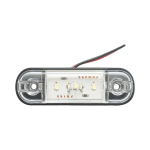 Бяла LED Габаритна светлина / Маркер - 3 диода 12V-24V